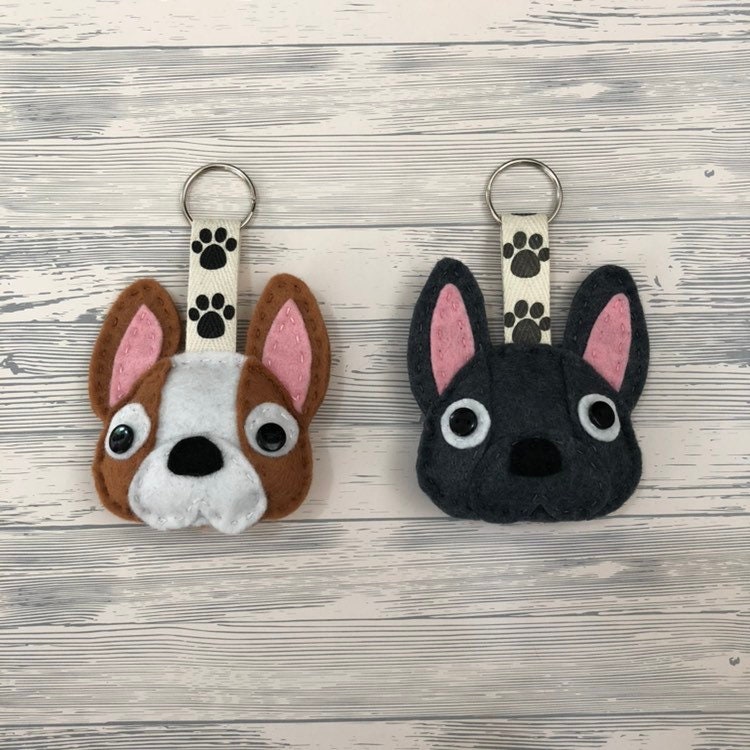 羊毛フェルト フレンチブルドッグ キーホルダー 羊毛フェルト フレンチ