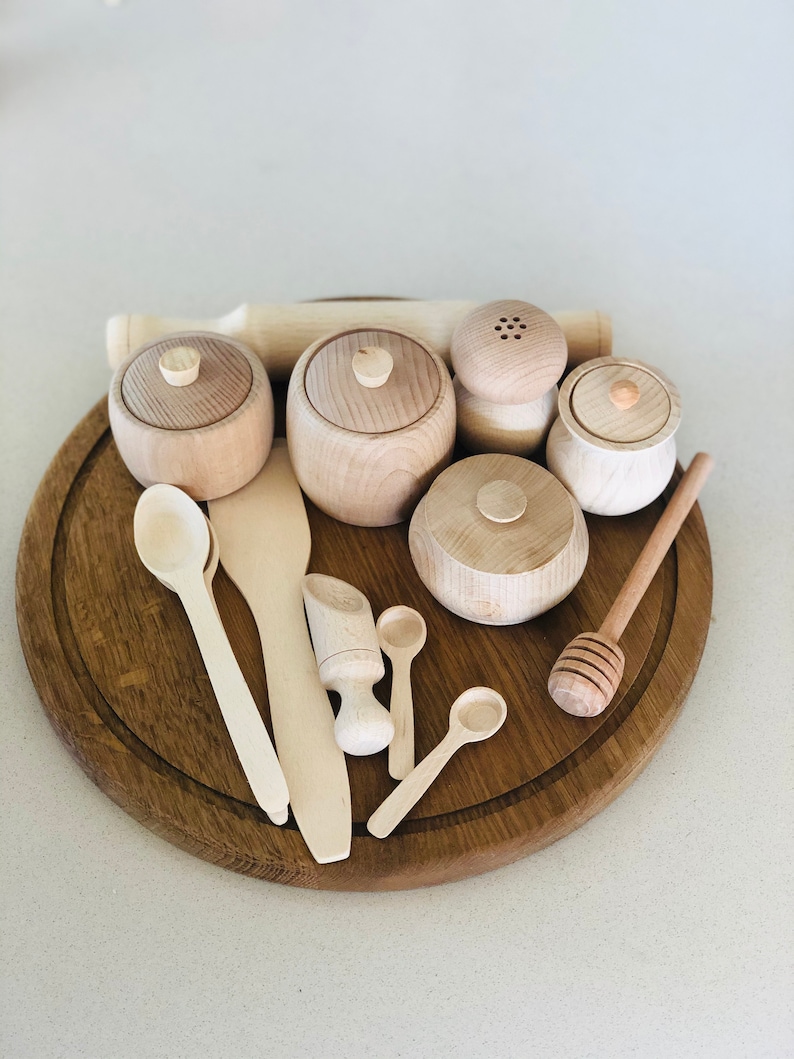 Montessori Wooden Set Wooden Toys Kitchen Play Set Montessori Etsy