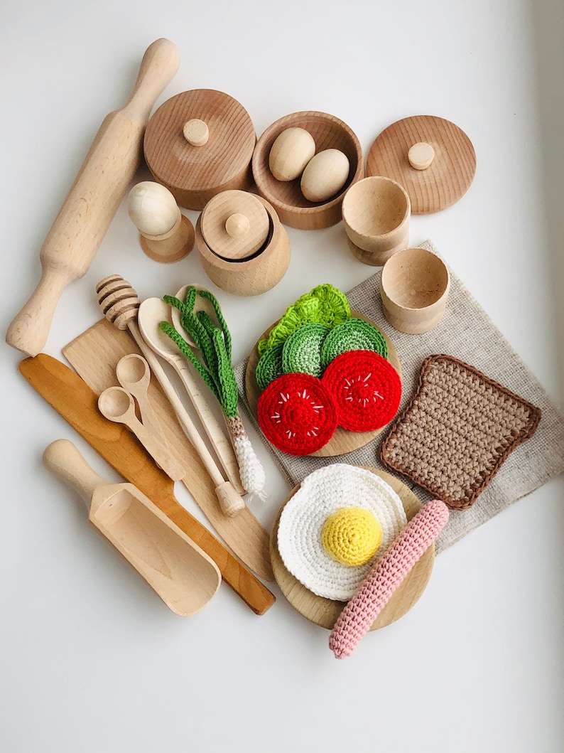 childrens wooden kitchen accessories