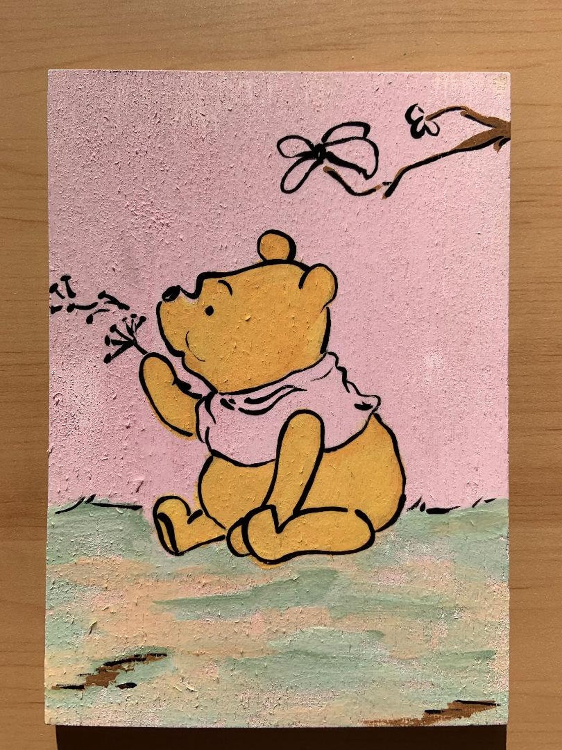 Baby Pooh And Piglet Hand Blowing Dandelions Hand Painted Etsy Baby Pooh And Piglet Hand Blowing Dandelions Hand Painted Etsy