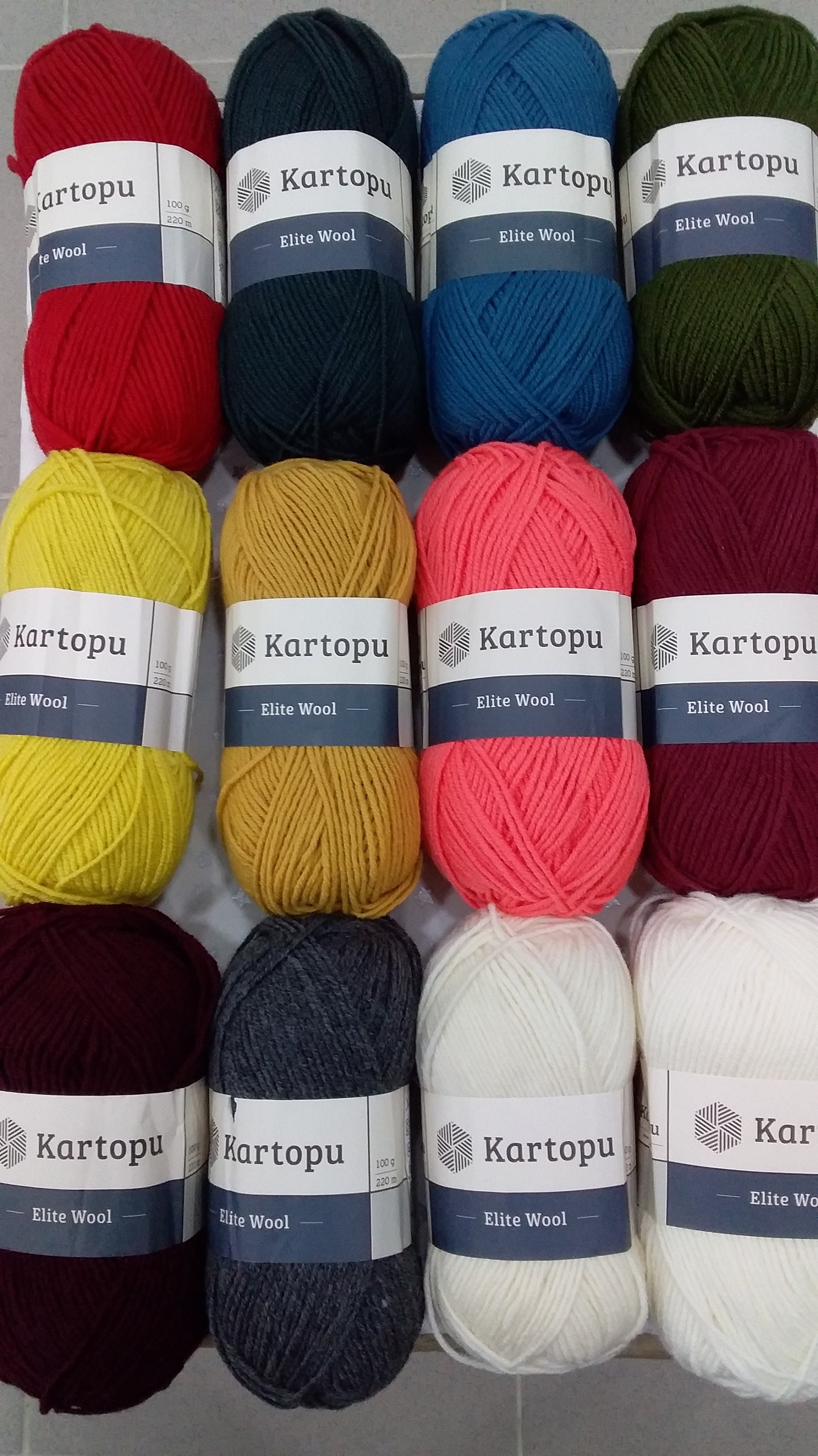 Kartopu Elite Wool Yarn for Knitting | Etsy