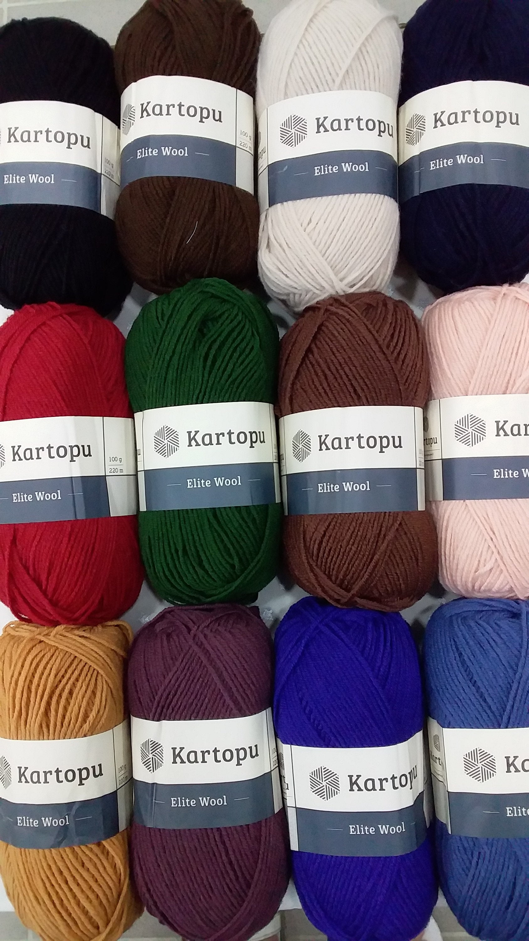 Kartopu Elite Wool Yarn for Knitting | Etsy