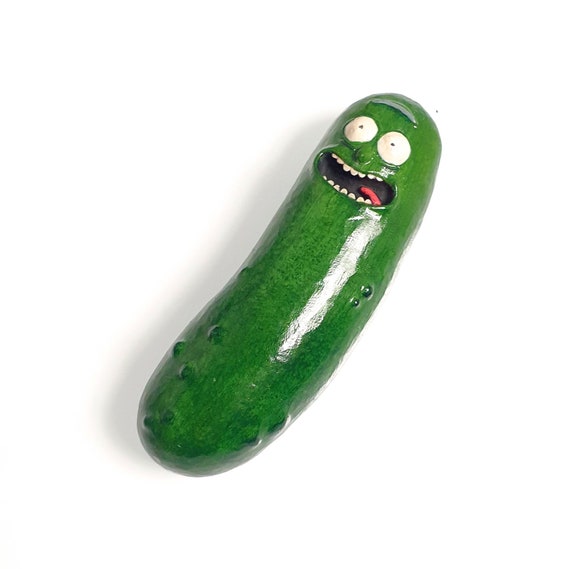 Pickle Rick 3D Printed Handpainted Pickle Rick Rick & Morty Etsy