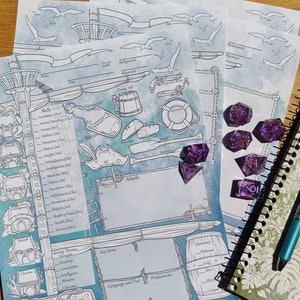 Folhas de personagens em PDF para download do Swashbuckler para D&D 5e