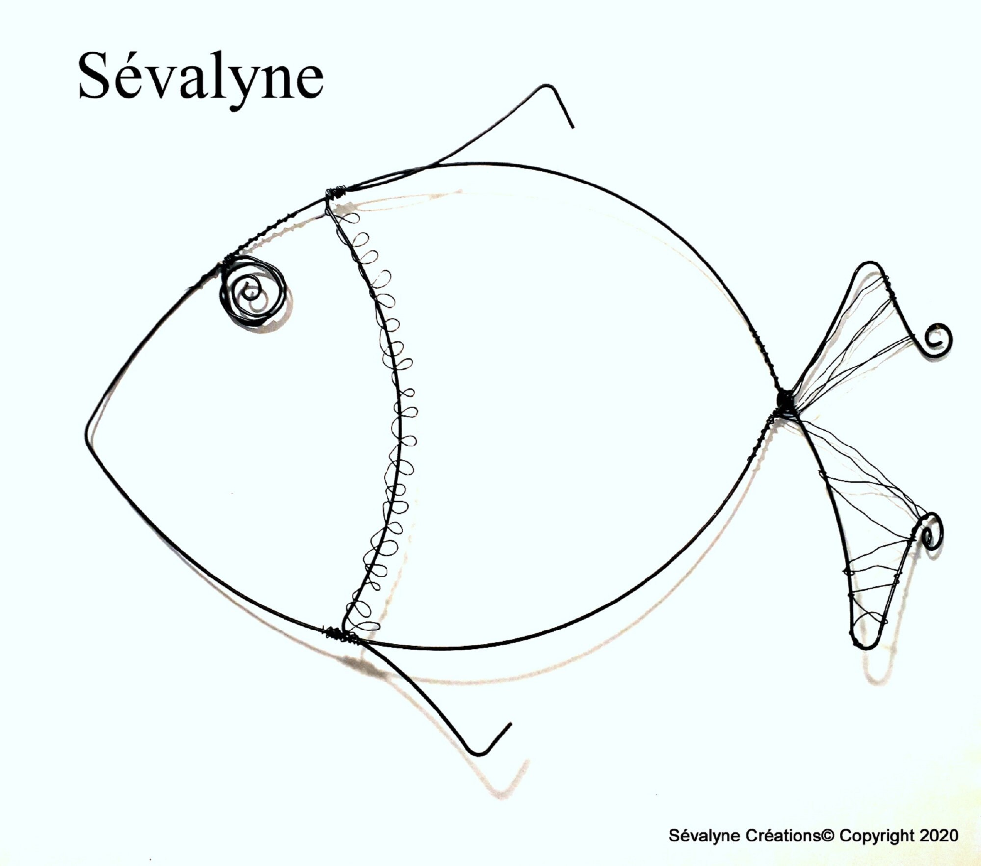 Sculpture en Fil de Fer Poisson