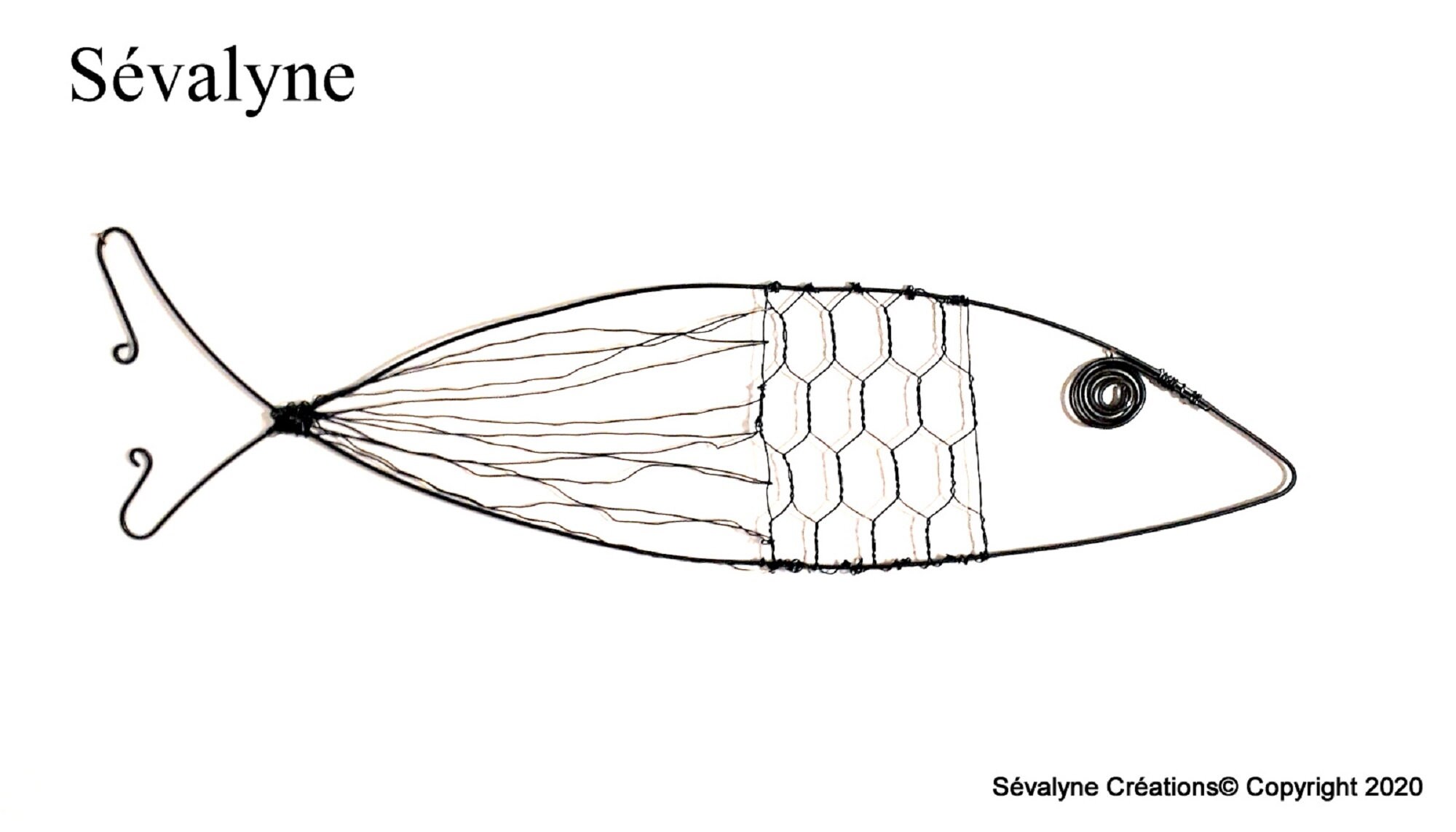 Sculpture en Fil de Fer Poisson