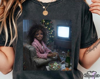 Black Drunk Doll Face Meme With Cats Shirt, Distressed Doll Face Meme Shirt, Viral Internet Shirt, Cringy Doll Tee, Vintage 90s Smoking Doll