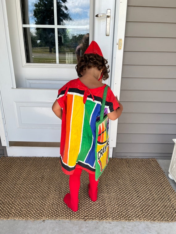Rare Vintage 1970's Red Crayon Halloween Costume Boys… Gem