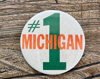 Rare Vintage Football MSU Michigan State Button Pinback