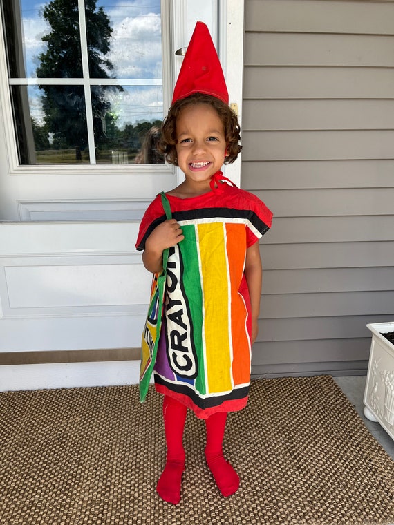 Rare Vintage 1970's Red Crayon Halloween Costume Boys… Gem