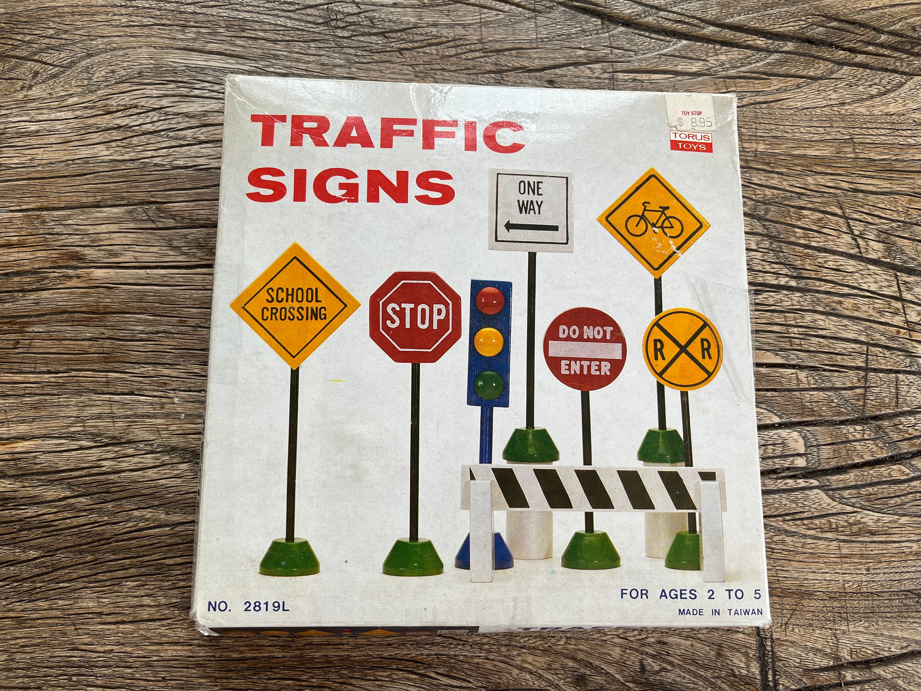 Rare Vintage 70's Toy Wooden Street Traffic Road Signs Etsy