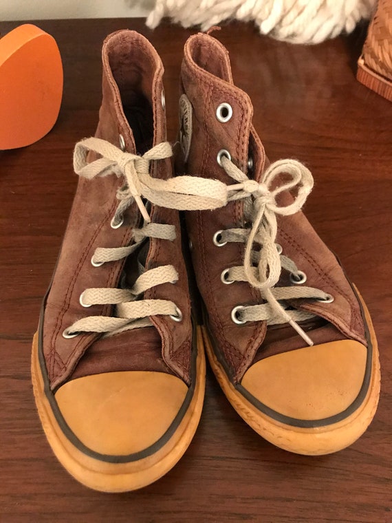 brown chucks high top