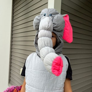 Rare Vintage Lillian Vernon 90&#39;s Plush Elphant Children&#39;s Halloween Costume - Size 6/9T
