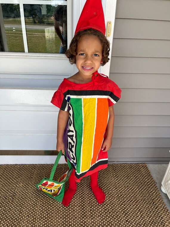 Rare Vintage 1970's Red Crayon Halloween Costume Boys… Gem