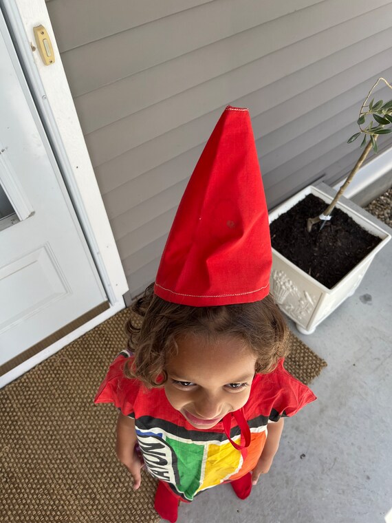 Rare Vintage 1970's Red Crayon Halloween Costume Boys… Gem