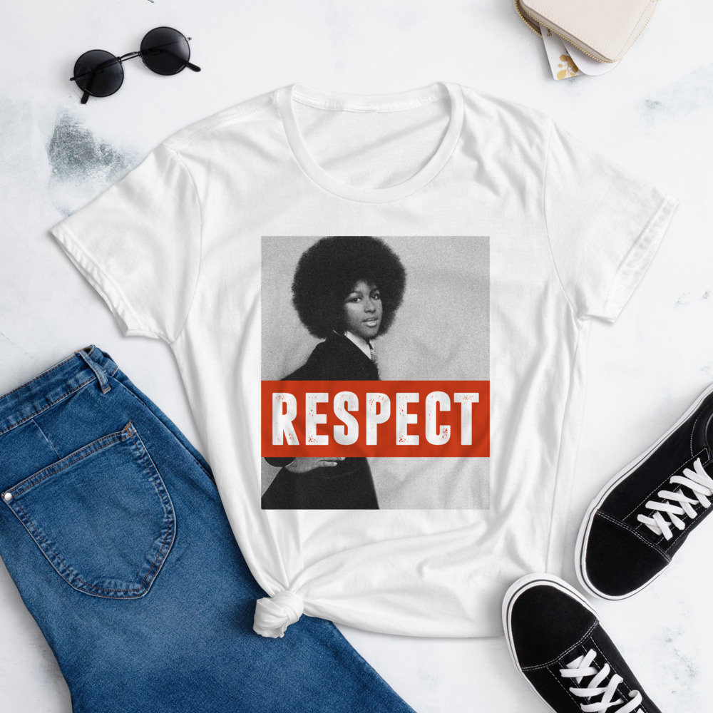 Discover Aretha Franklin Respeta la camiseta de manga corta de las mujeres