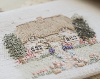 The Thatched Cottage -  An Embroidery kit from The Stitchery - Postcards from England series