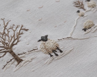 After the Snow -  An Embroidery kit from The Stitchery - Postcards from England series