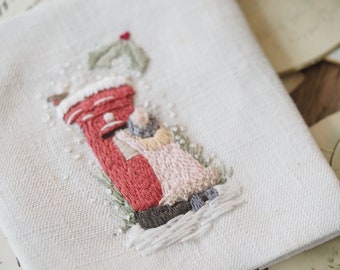 Season's Greetings -  An Embroidery kit from The Stitchery - Postcards from England series