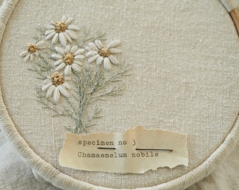 Chamomile - a mini embroidery kit from the Apothecary's Scapbook