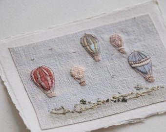 Vintage Balloon Festival -  An Embroidery kit from The Stitchery - Postcards from England series