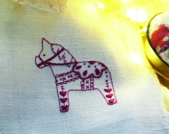 Dala Horse Mini Embroidery Kit