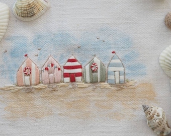 At the Beach -  An Embroidery kit from The Stitchery - Postcard from England series