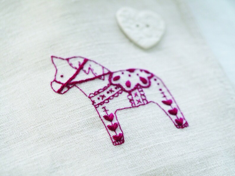 Dala Horse Mini Embroidery Kit Etsy