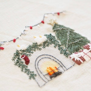 Christmas Fireside - An Embroidery Kit from The Stitchery