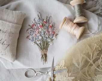 Wildflower Bouquet Embroidery Kit