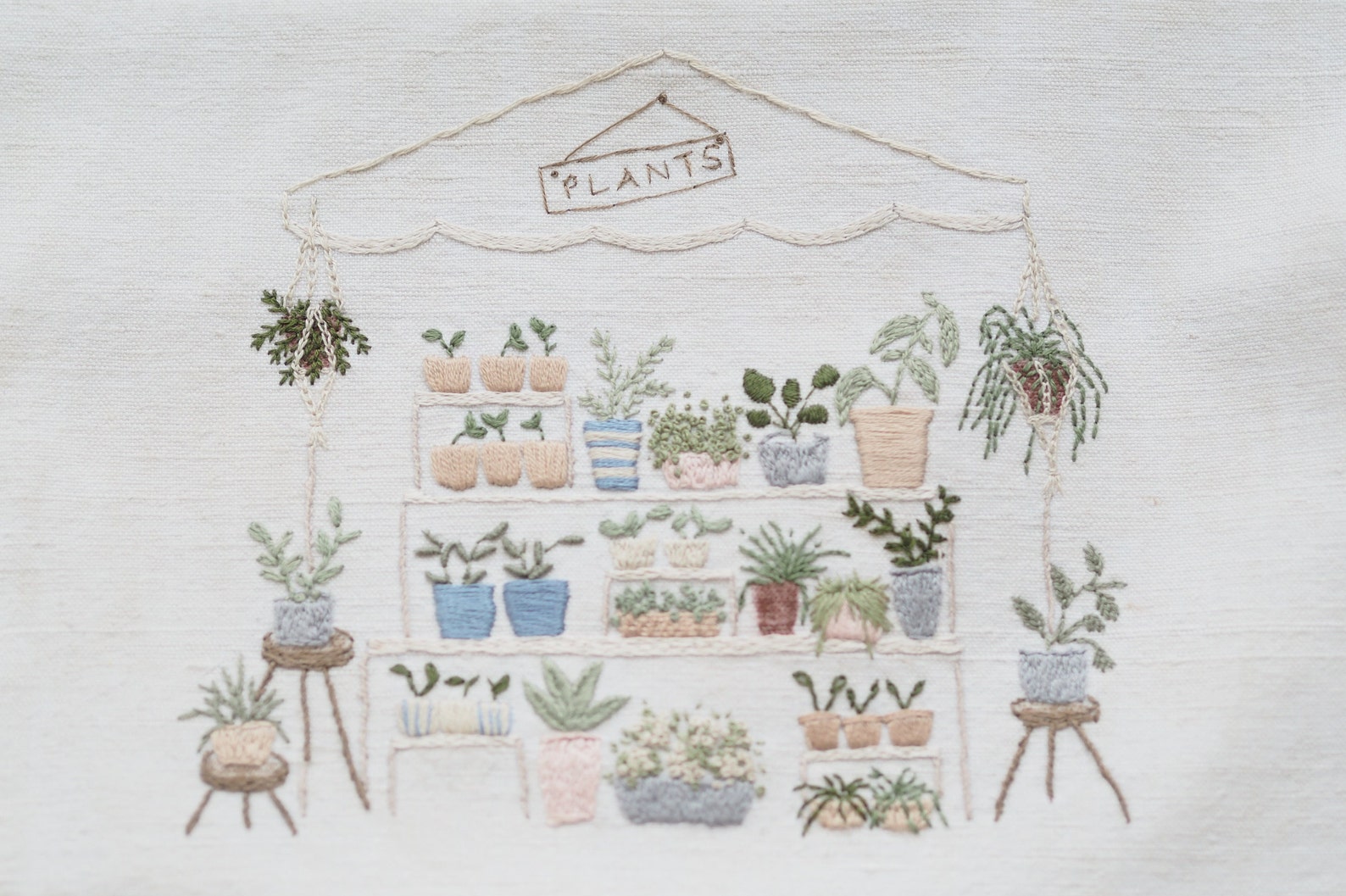 Plant Stall Embroidery Kit Etsy