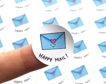 35x Happy mail kleine bedrijf sticker dank u voor het ondersteunen van mijn winkel kleine ondernemer label tag stickers vel kawaii envelop verpakking