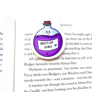 Positive Vibes Magentic Bookmark santé mentale cadeau heureux pour lui son lecteur lecture bullet journal journal livre accessoire mignon kawaii