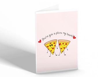 Je hebt een pizza mijn hart kaart Valentijnsdag vrouw man illustratie grappig cadeau kawaii vriend vriendin leuke liefde voor hem haar