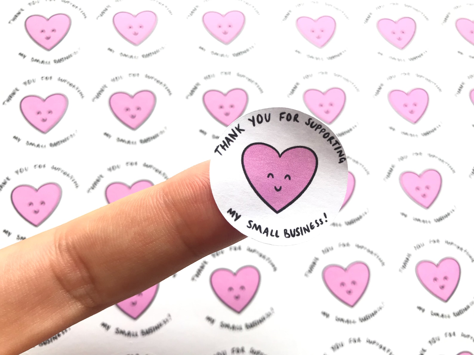 Thank you for supporting my small business kiss cut sticker sheet