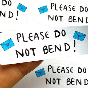 35 x Please do not bend envelope stickers envelope mail small business entrepreneur package packaging labels sticker sheet cute kawaii post