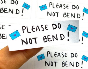35 x Bitte nicht biegen Umschlag Aufkleber Briefumschlag Mail Kleinunternehmer Paket Verpackung Etiketten Aufkleber Blatt niedlich kawaii Post