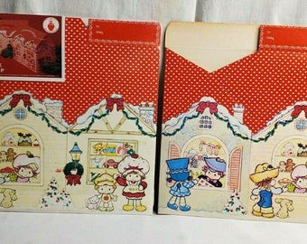 3 Strawberry Shortcake Christmas Gift Boxes American Greetings 9&quot; x 4.5&quot; x 7.5&quot;