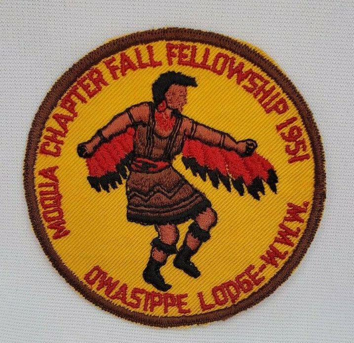 Boy Scout Patch Moqua Chapter Fall Fellowship Owasippe Lodge OA WWW 1951