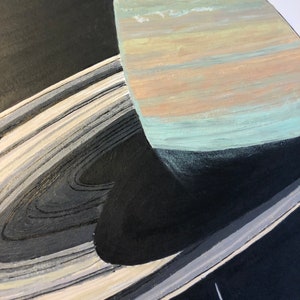 Peinture acrylique de Saturne