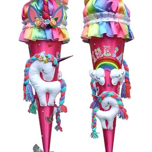 Girls&#39; school cone/ matching HufBäreisen Ergobag/ Unicorn, Pegasius/ with name/sewn