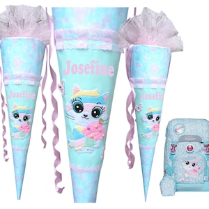 School cone rainbow kitten, matching Sweetie Beckmann, for girls, desired name
