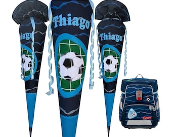 Football school cone matching Soccer Lars Step by Step, custom, name, sewn, fabric sugar cone