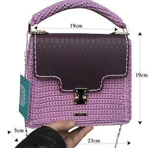 Lilac designer bag Etsy