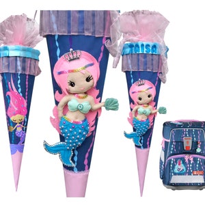 School bag match the Mermaid Bella step by step satchel, for girls, sewn, custom