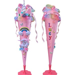Cartable avec licorne assorti à l'Ergobag CinBärella, pour fille, cousu, tissu, sac à sucre