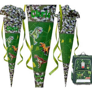 Cartable assorti au Step by Step Dino Night, dinosaure T-Rex, pour garçon, cousu main, personnalisé