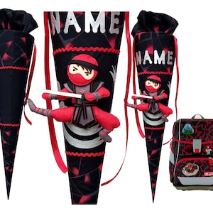 Cartable assorti au Step by Step Ninja Yuma, Ninja Kimo pour garçon, cousu, personnalisé