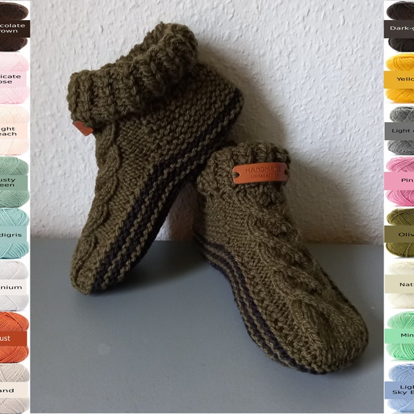 women's booties, fireplace cozy socks, warm hand knitting socks, ,winter socks,wool crochet boot slippers with braids,36-42