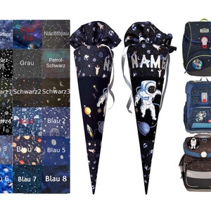 Cartable Univers Nuage Étoile Astronaute, Galaxie, Fusée, Planète, Cousu, pour garçon